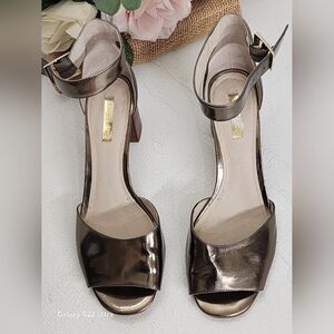 Louise et Cie Metallic Black Heels